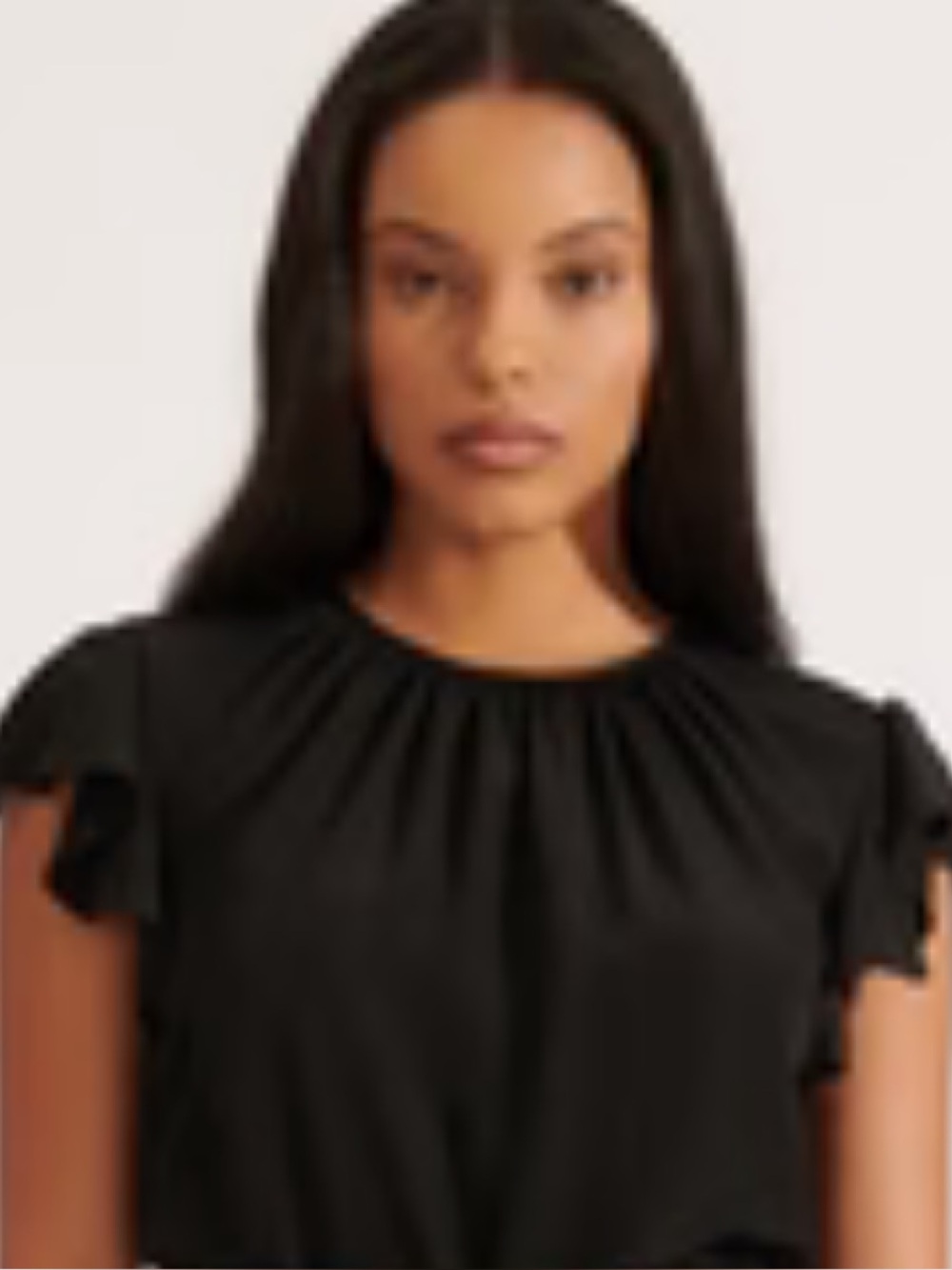 VERONICA BEARD Whitni silk ruffle sleeve top black -4- NWT! $350